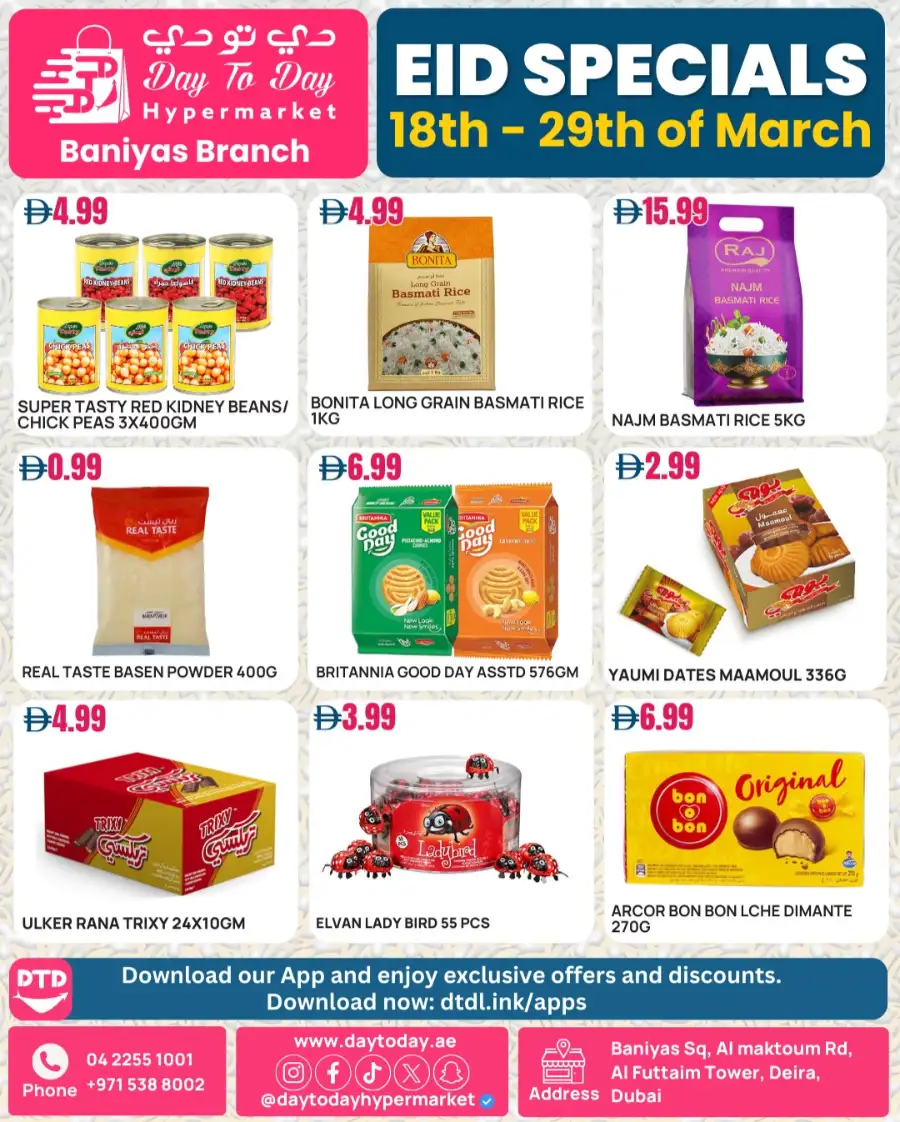 Day To Day Dubai Baniyas Square - Eid Mubarak Grocery Offers 2026