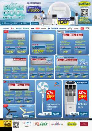 Lulu Connect Calicut AC & Electronics Offers | Ends Sunday In Lulu Hypermarket Calicut