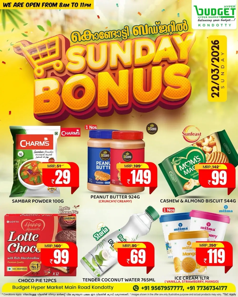 Sunday Bonus Deals