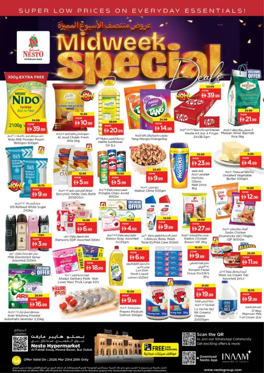 Nesto Dubai Meena Bazar Midweek Special Deals - Mar 23rd to 25th