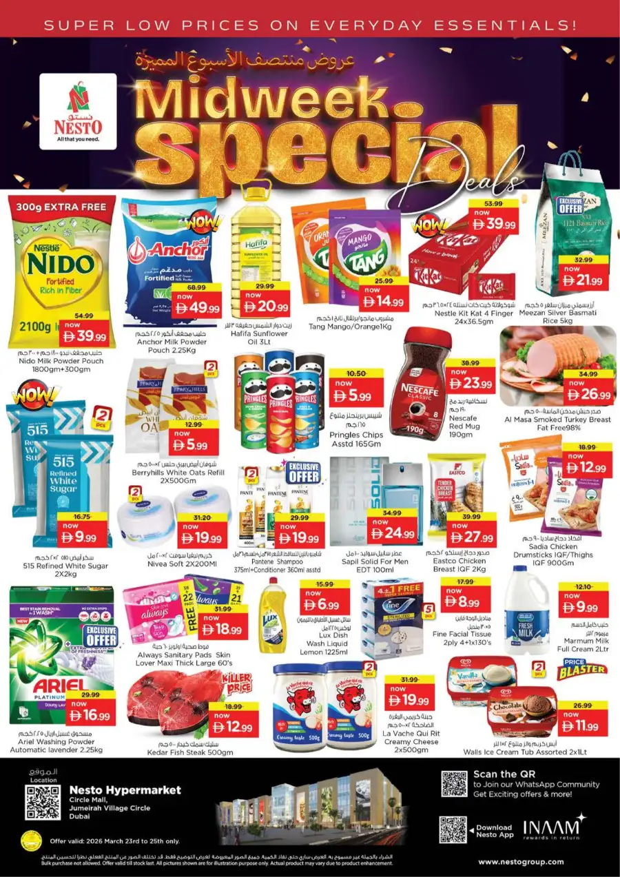 Nesto Hypermarket JVC Dubai | Midweek Special Deals March 23-25