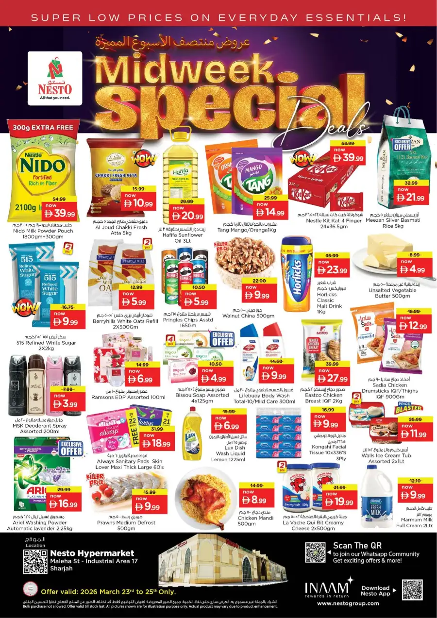 Nesto Sharjah Offers | Midweek Special Deals March 23-25