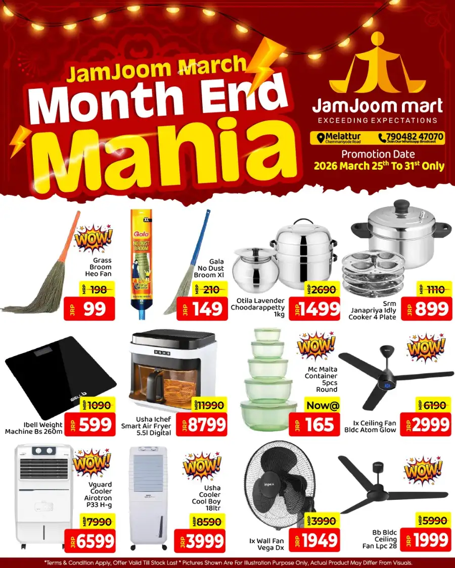 JamJoom Melattur Month End Mania Offers