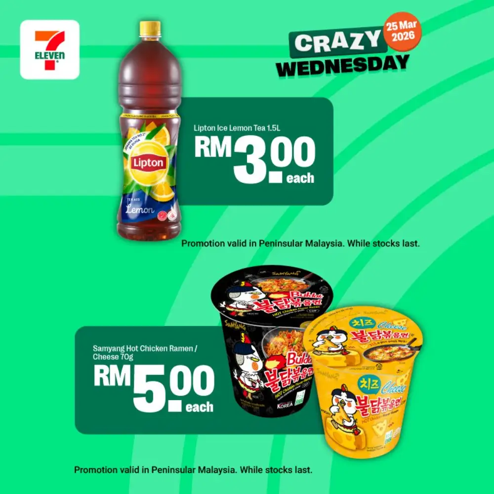 7-Eleven Malaysia Crazy Wednesday Deals | 25 Mar 2026