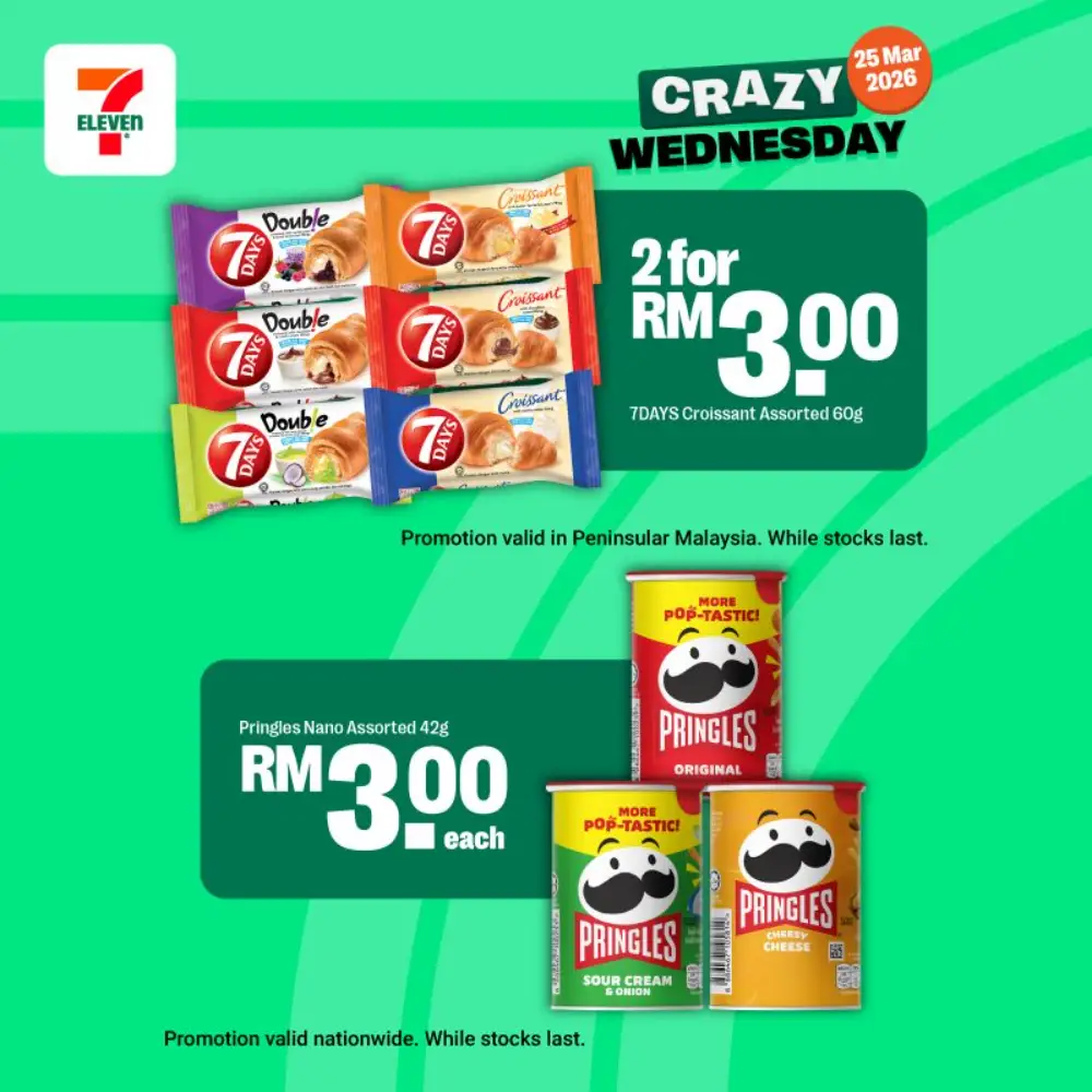 7-Eleven Malaysia Crazy Wednesday Deals | 25 Mar 2026