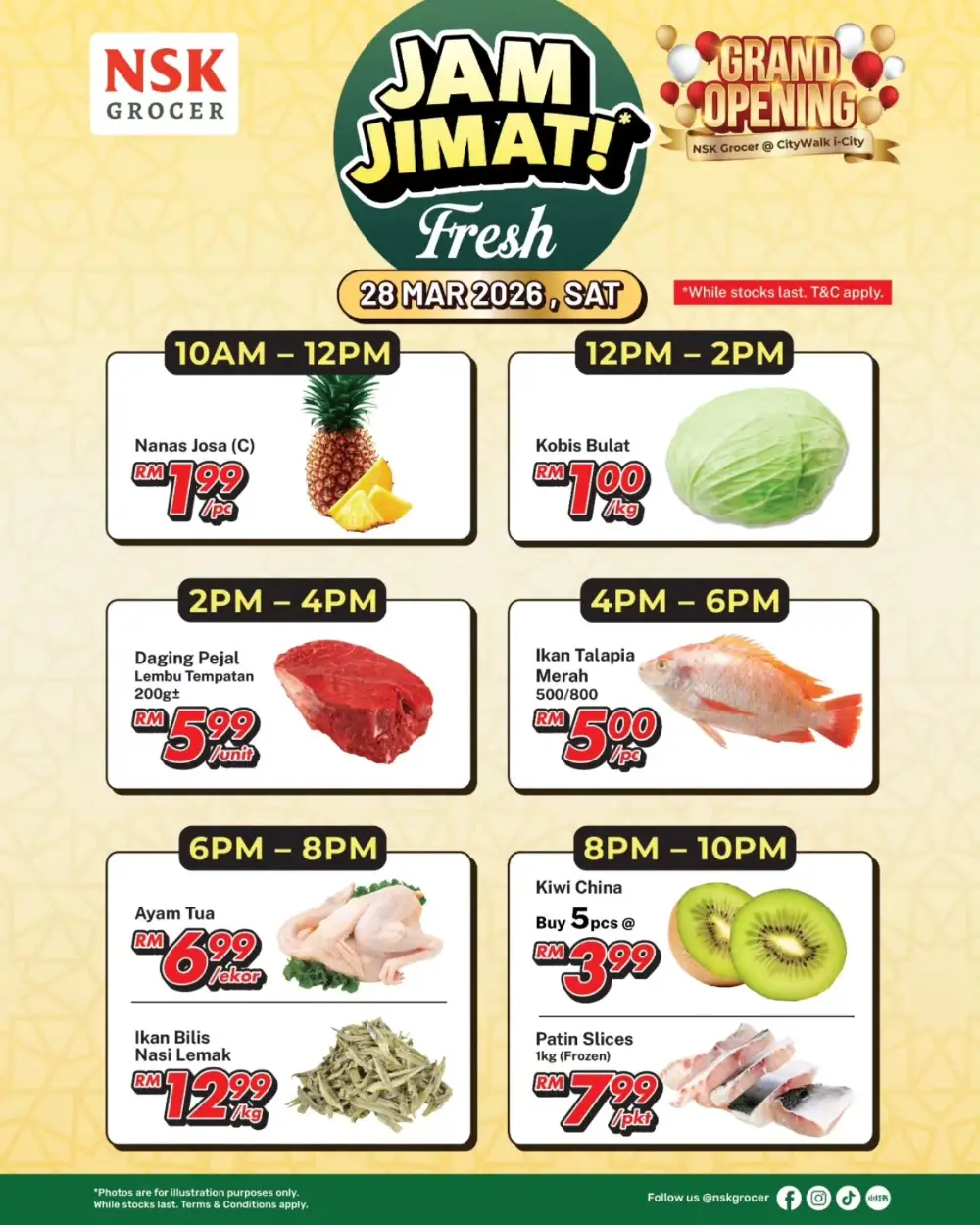NSK Grocer i-City Grand Opening | RM1 Deals - 28 Mar