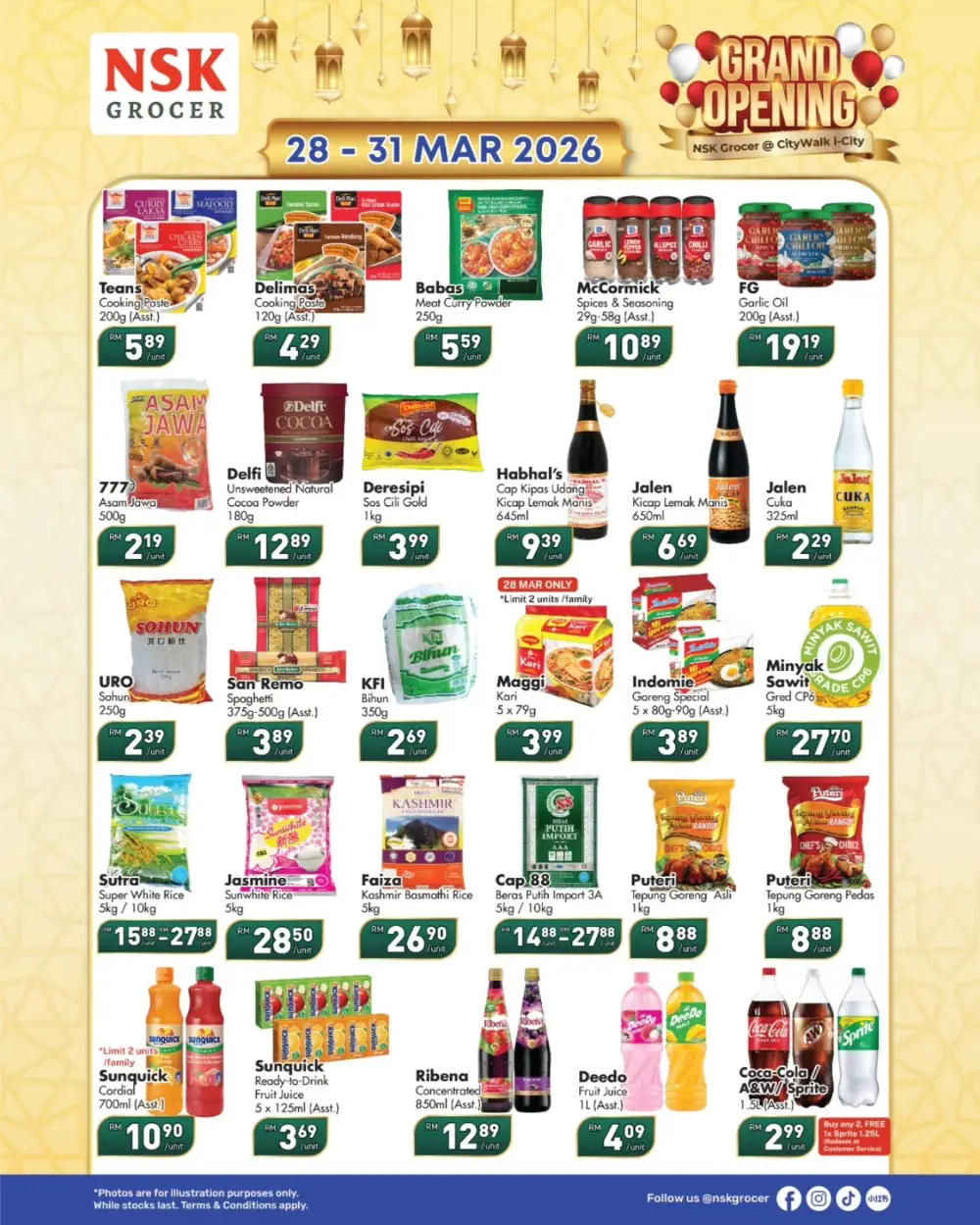 NSK Grocer i-City Grand Opening | RM1 Deals - 28 Mar
