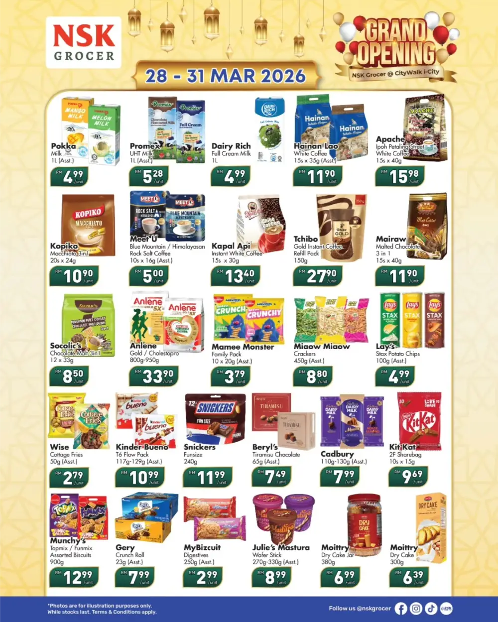 NSK Grocer i-City Grand Opening | RM1 Deals - 28 Mar