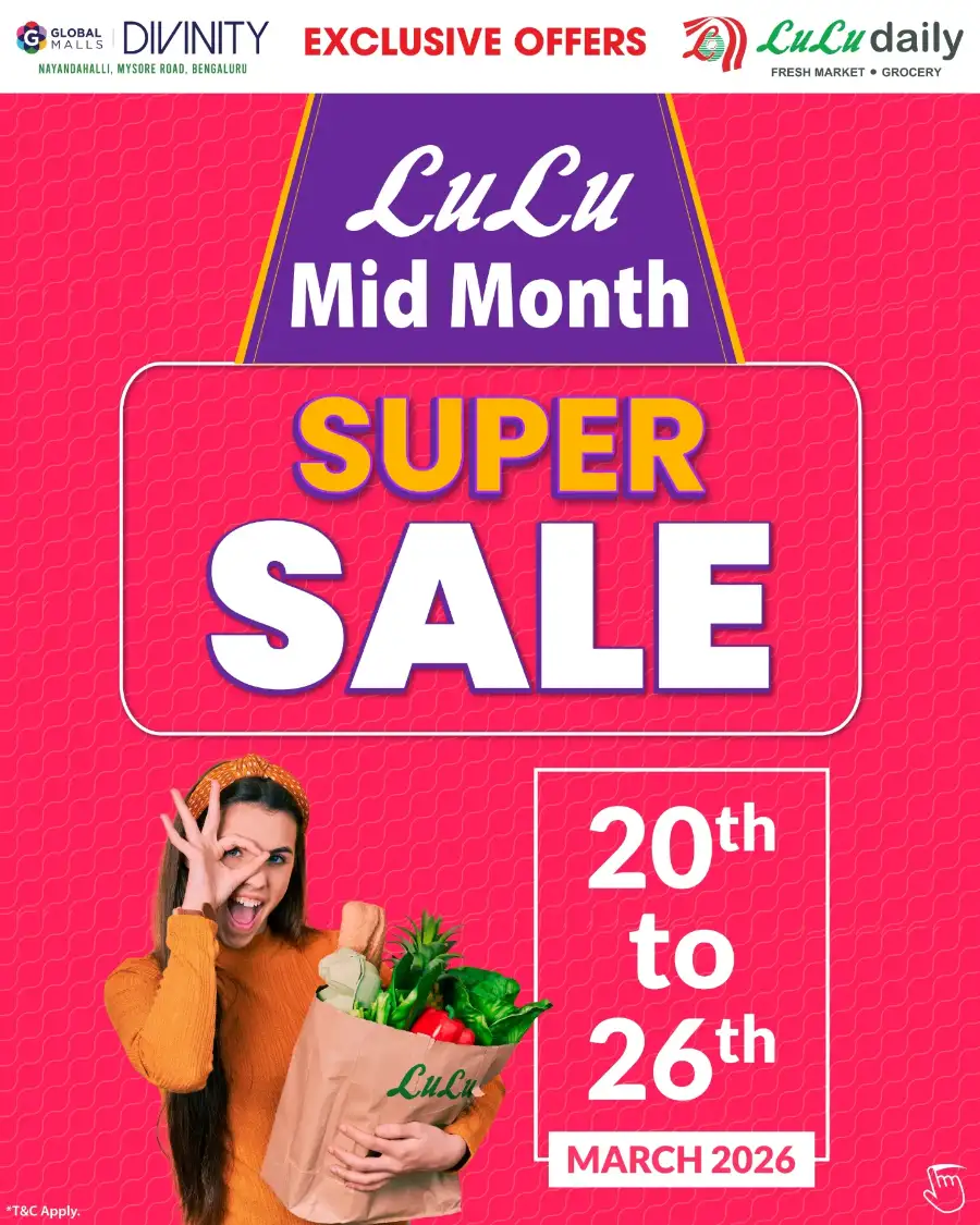 Lulu Daily Bengaluru Mid-Month Super Sale | Ends 26 Mar