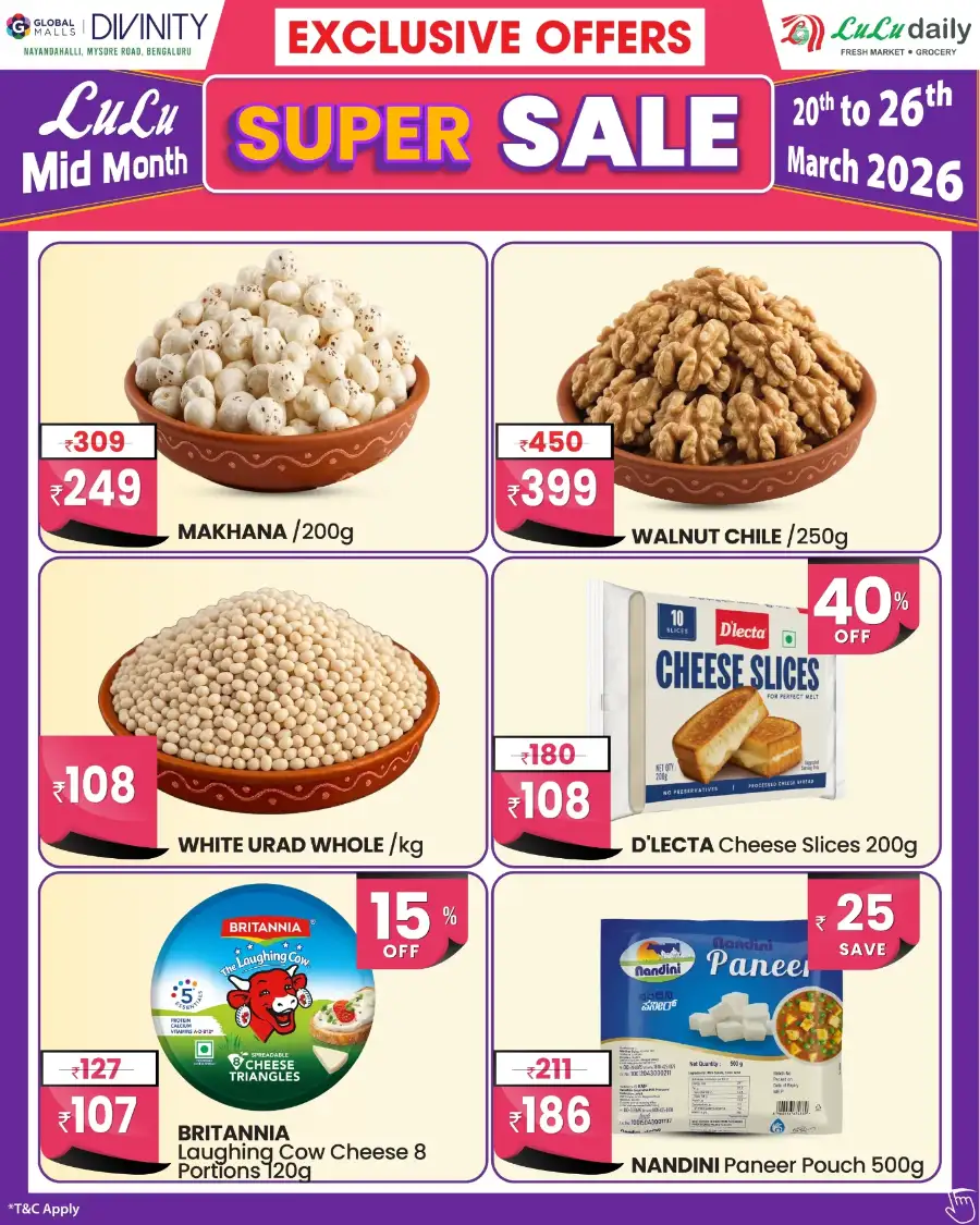 Lulu Daily Bengaluru Mid-Month Super Sale | Ends 26 Mar