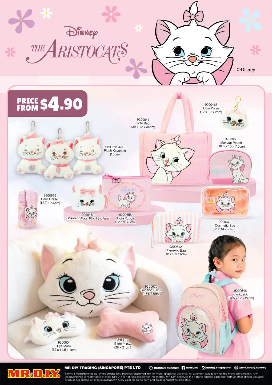 MR.DIY Singapore Disney Aristocats Marie | From $2.90 | Ends April 2026