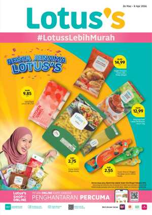 Lotus's Malaysia Pesta Jenama Deals | Ends 8 Apr In Lotus's Kuala Lumpur,Labuan,Putrajaya,Johor,Kedah,Kelantan,Malacca,Negeri Sembilan,Pahang,Penang,Perak,Perlis,Sabah,Sarawak,Selangor,Terengganu