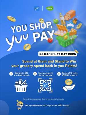 Giant Singapore Yuu Points Contest | Ends 17 May In Giant Singapore