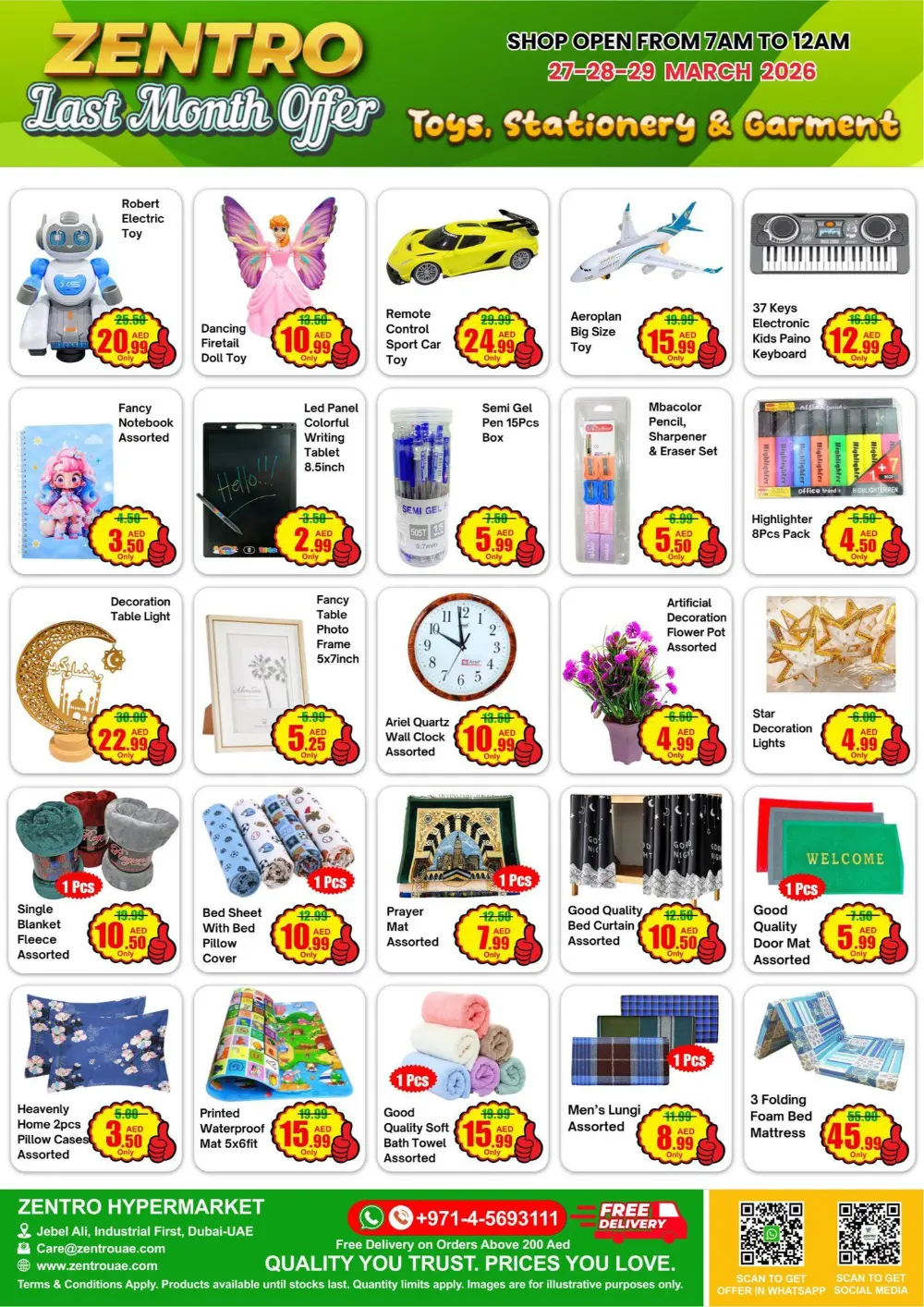 Zentro Jebel Ali Last Month Offer | Ends Sunday