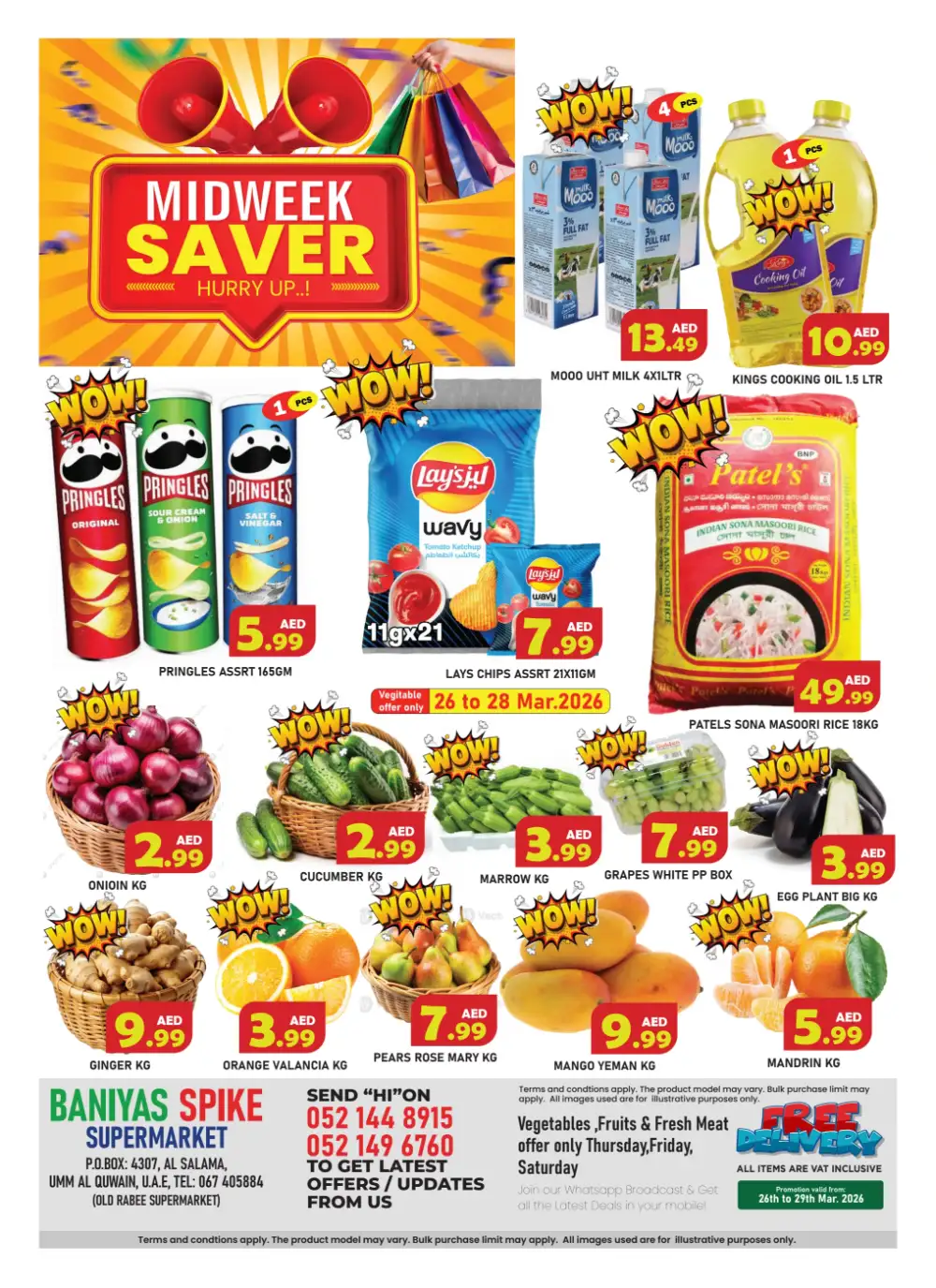 Baniyas Spike Umm Al Quwain Midweek Saver | Ends Sunday
