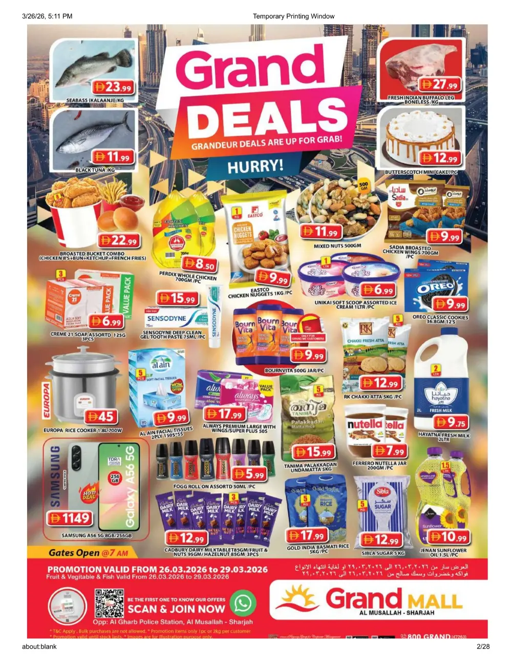 Grand Mall Al Musallah | Grand Deals ends Sunday