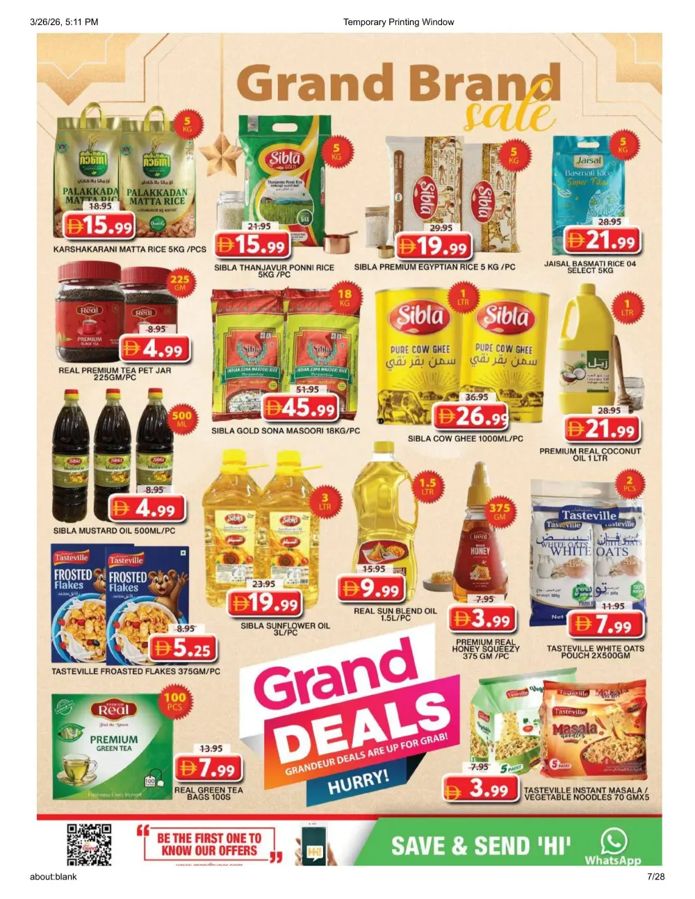Grand Mall Al Musallah | Grand Deals ends Sunday