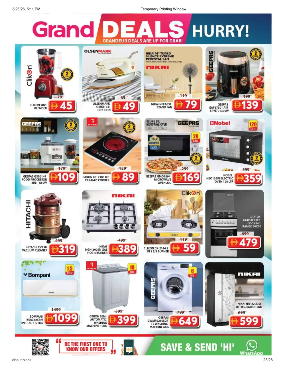 Grand Mall Al Musallah | Grand Deals ends Sunday