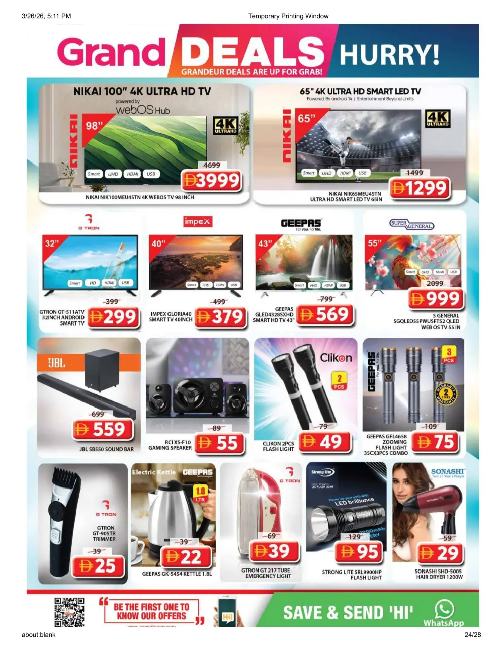 Grand Mall Al Musallah | Grand Deals ends Sunday