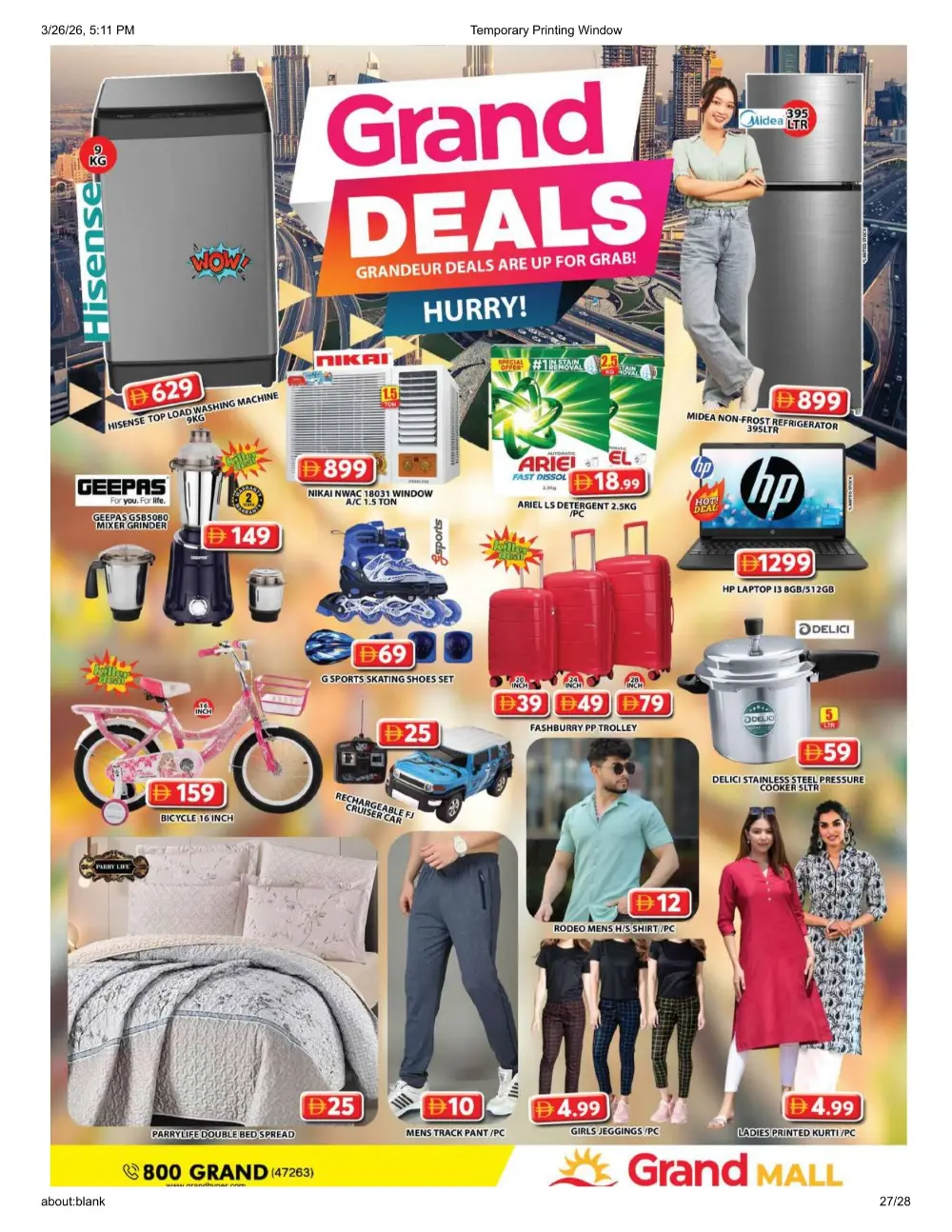 Grand Mall Al Musallah | Grand Deals ends Sunday