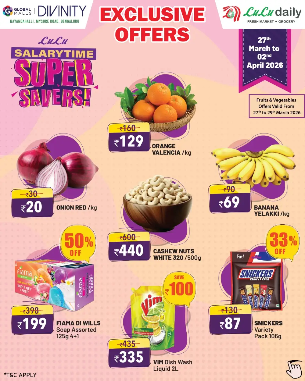 LuLu Daily Bengaluru Super Savers Offers | Ends April 02