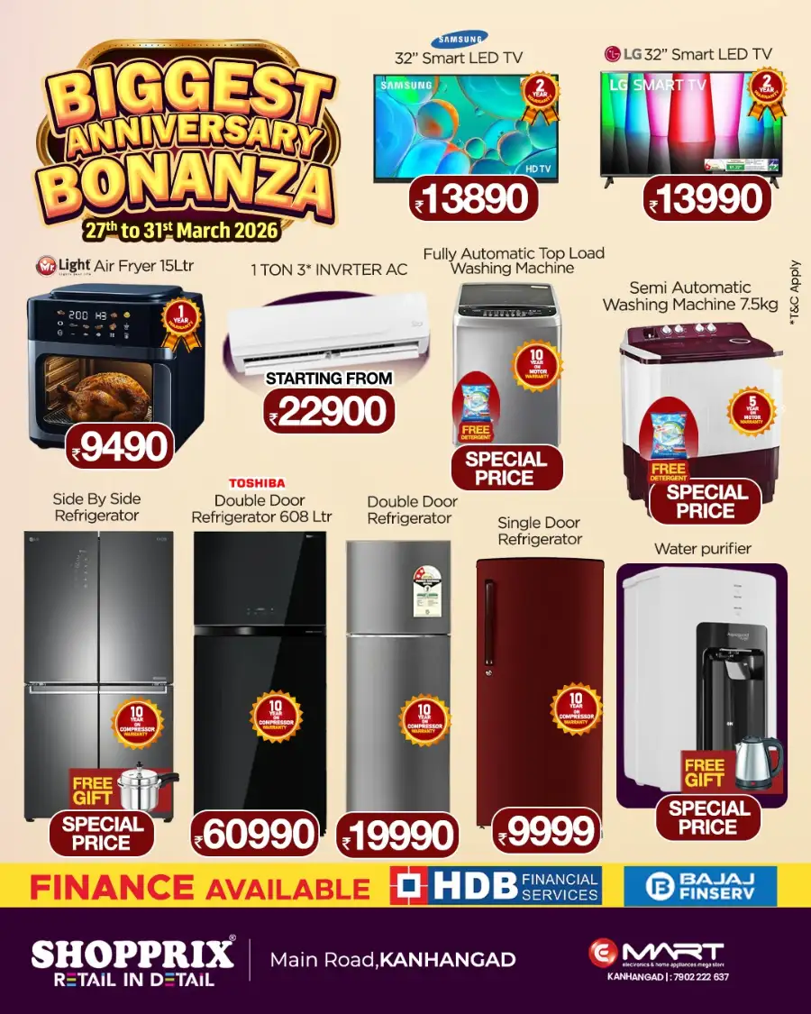 Shopprix Kanhangad Anniversary Bonanza | Ends March 31