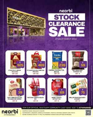 nearbi Taliparamba Stock Clearance Sale | Ends Sunday In Nearbymart Kottayam
