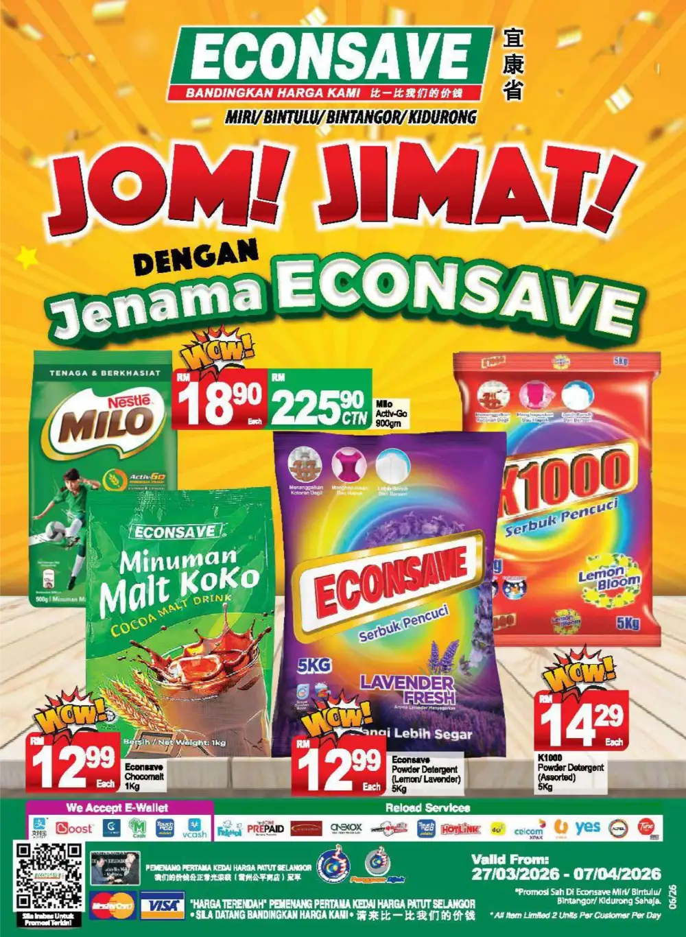 Econsave Miri & Bintulu Jom Jimat Offers | Ends 07 April