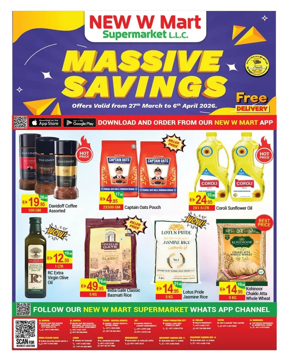 New W Mart Dubai Massive Savings | Ends 6th April