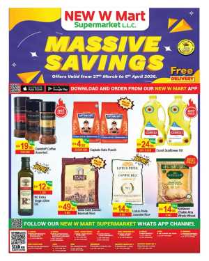 New W Mart Dubai Massive Savings | Ends 6th April In New W Mart Dubai