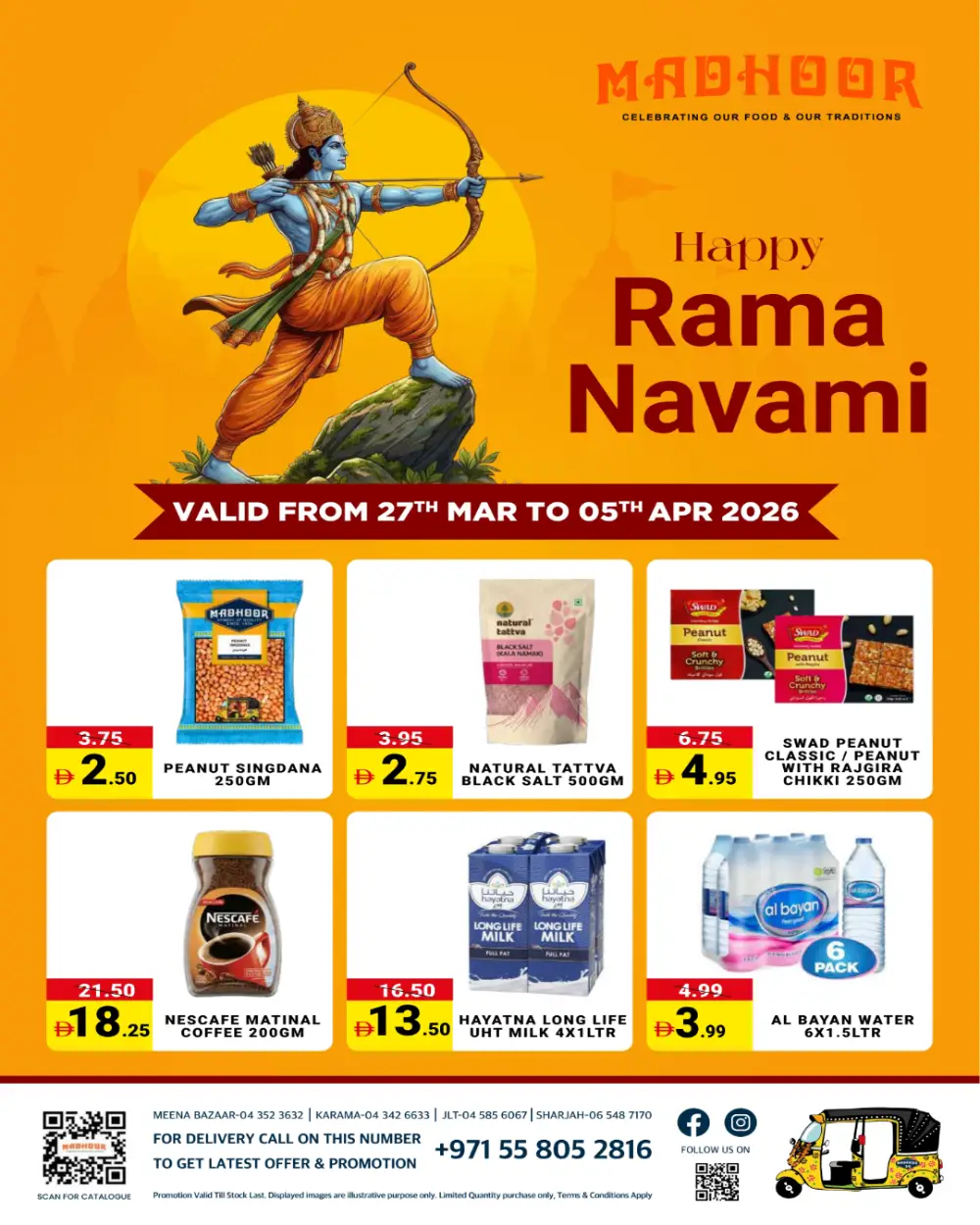 Madhoor Supermarket Dubai & Sharjah Rama Navami Deals | Ends April 05
