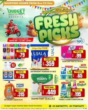 Budget Kondotty Fresh Picks | Ends Apr 05 In Budget Hypermarket Malappuram