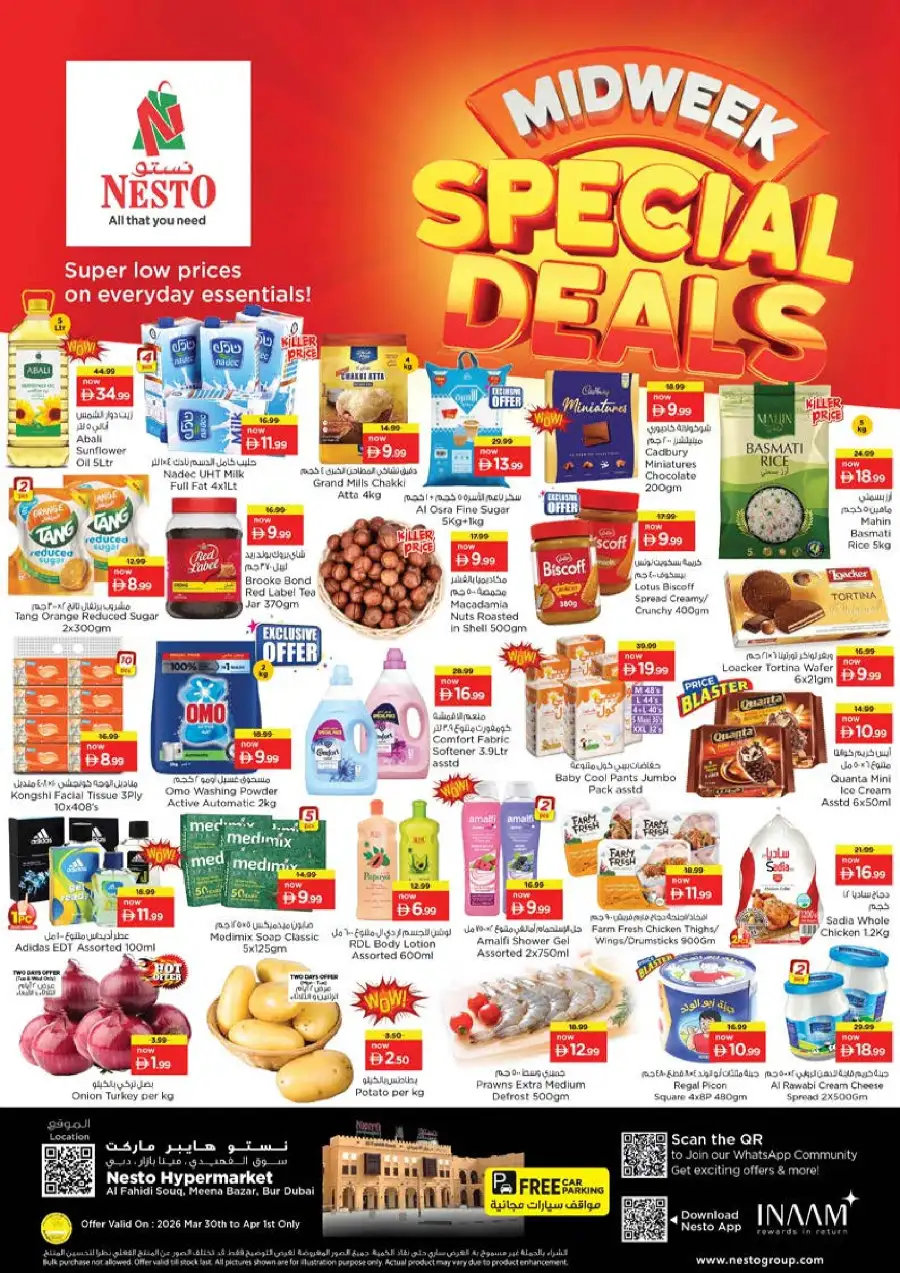 Nesto Bur Dubai Midweek Special Deals - Meena Bazar Offers Mar 30 - Apr 1