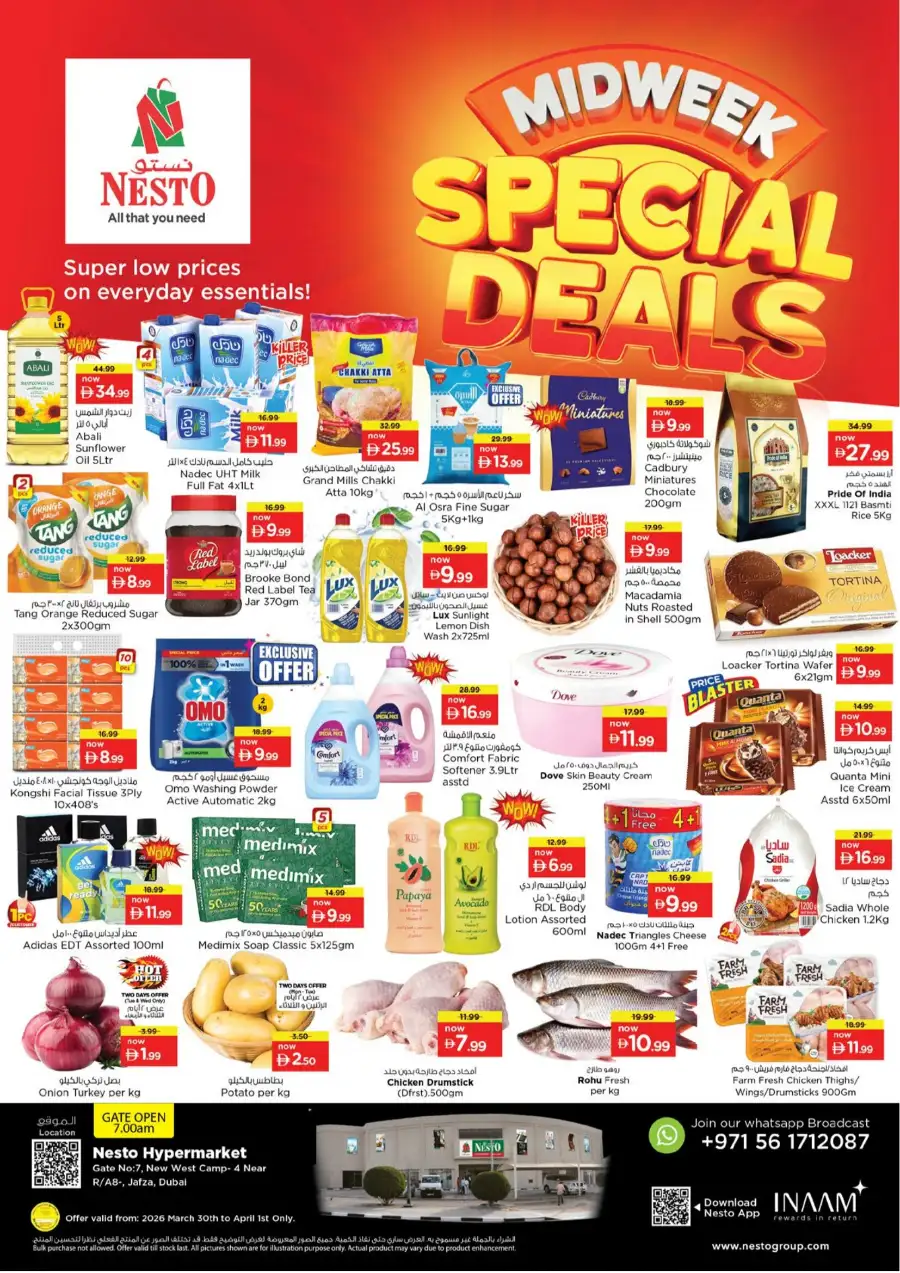 Nesto Jafza Dubai Midweek Special Deals – Grocery Offers March 30 to April 1
