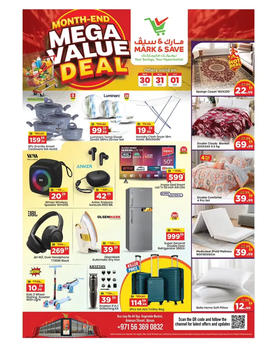 Mark & Save Ajman - Month-End Mega Value Deals March 30 - April 1