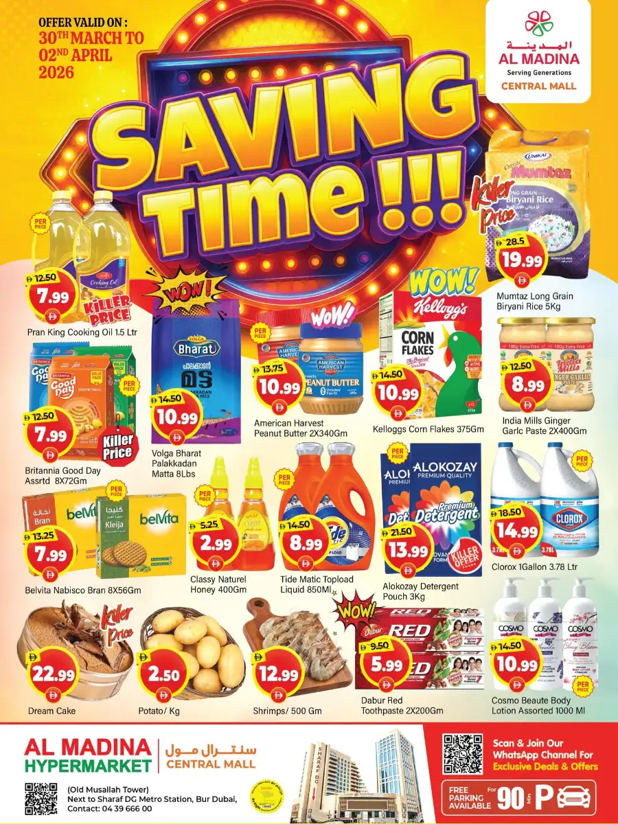 Al Madina Bur Dubai - Saving Time Offers | Grocery Deals March 30 - April 2
