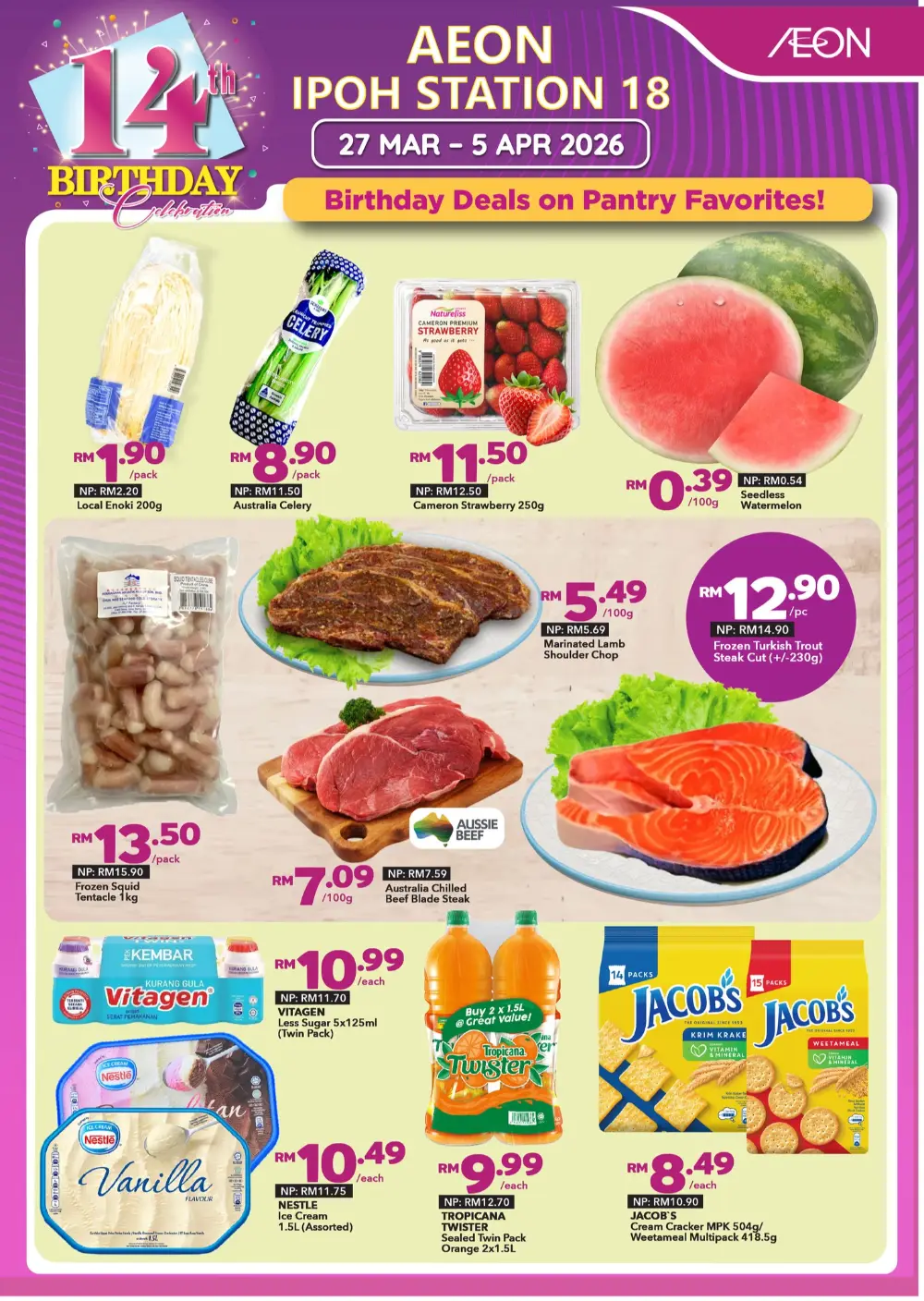 AEON Ipoh Station 18 Birthday Deals | Ends 5 Apr