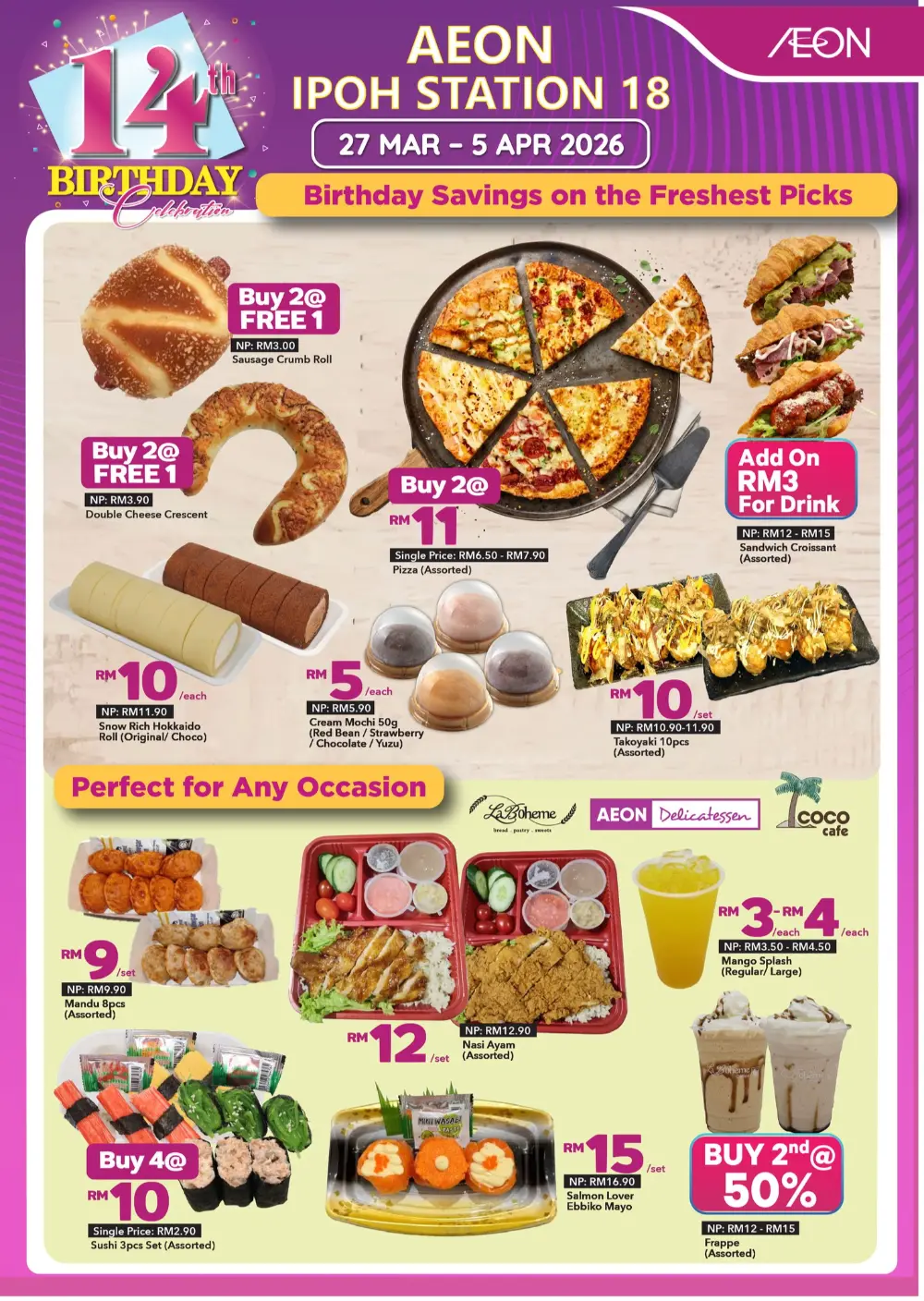 AEON Ipoh Station 18 Birthday Deals | Ends 5 Apr
