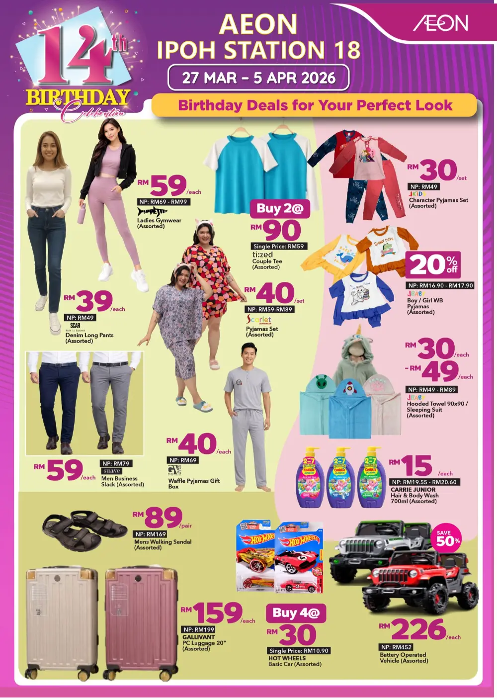 AEON Ipoh Station 18 Birthday Deals | Ends 5 Apr