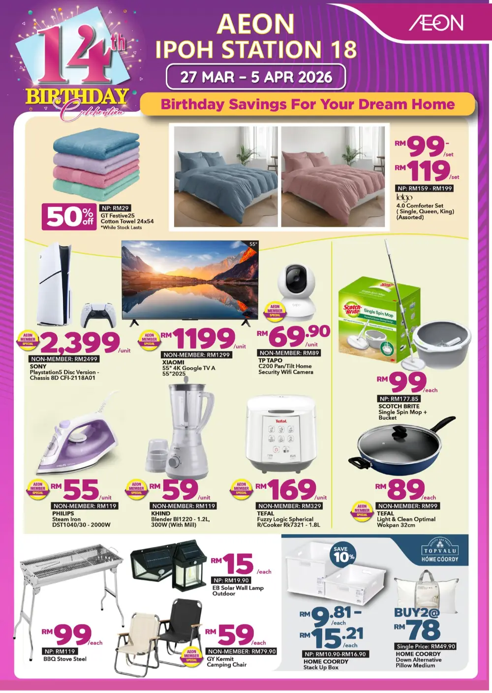 AEON Ipoh Station 18 Birthday Deals | Ends 5 Apr