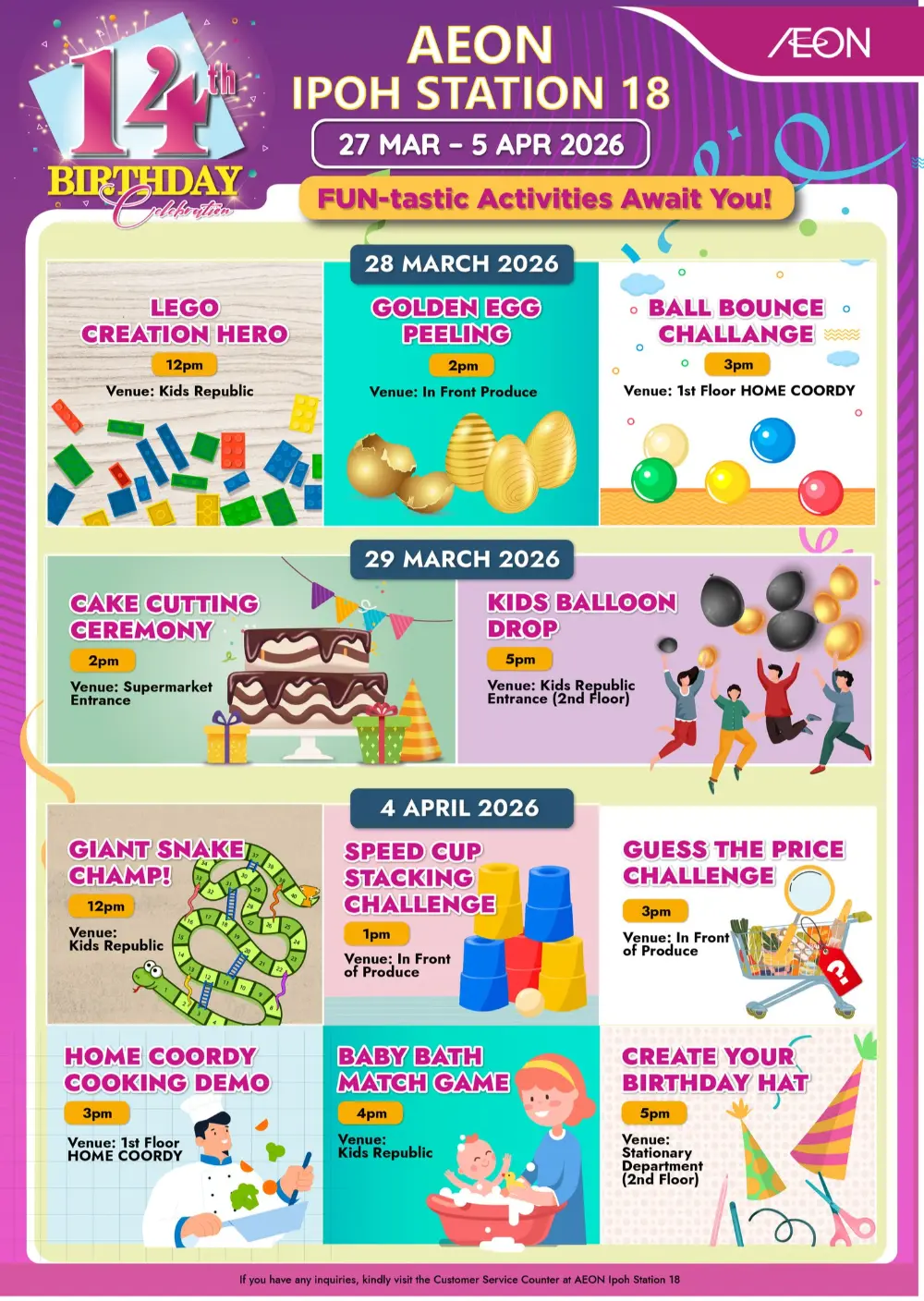 AEON Ipoh Station 18 Birthday Deals | Ends 5 Apr