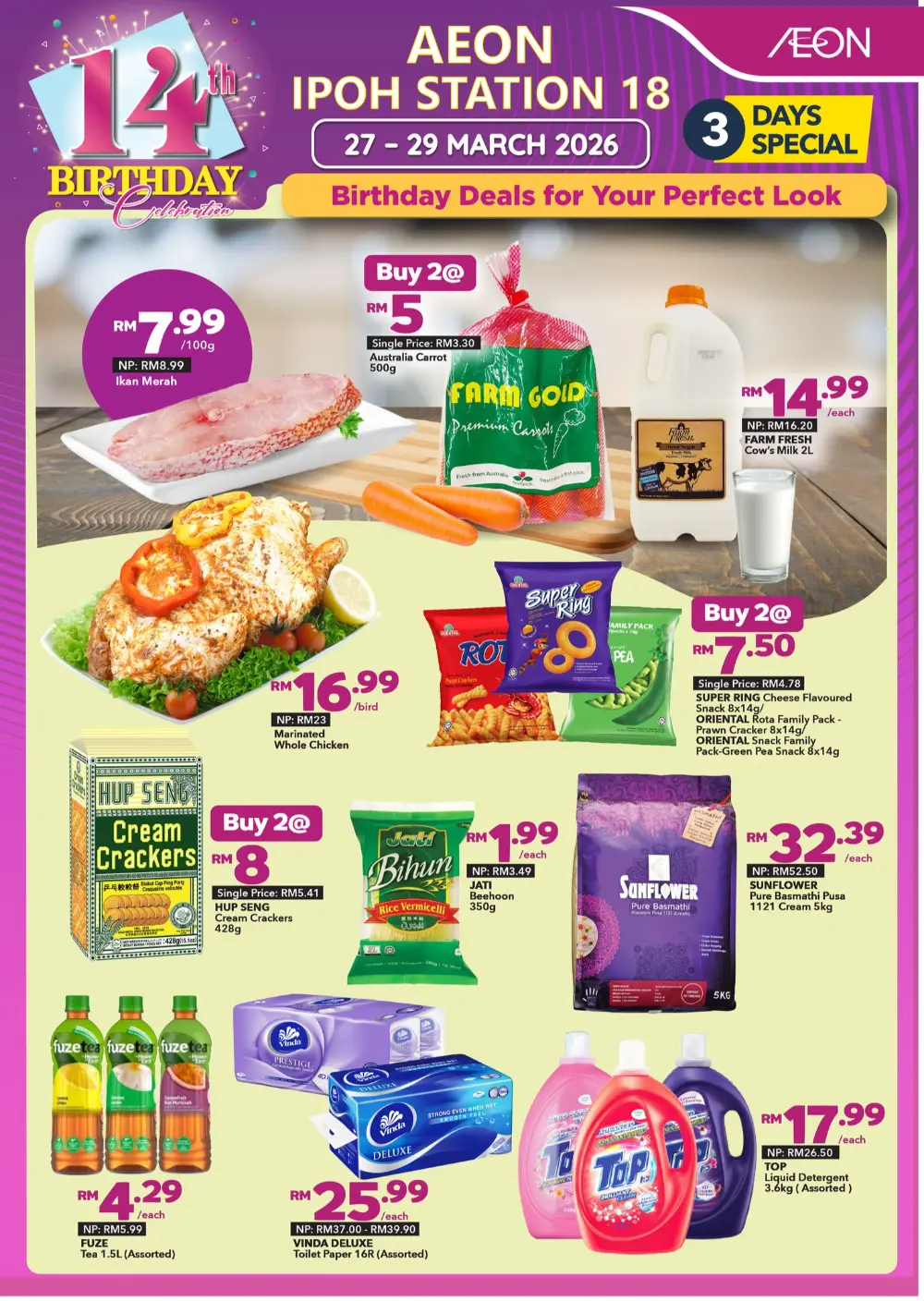 AEON Ipoh Station 18 Birthday Deals | Ends 5 Apr