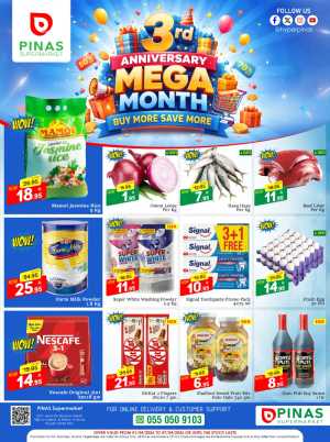 PINAS Riyadh Mega Month Offers | Ends Tuesday In Pinas Supermarket Riyadh