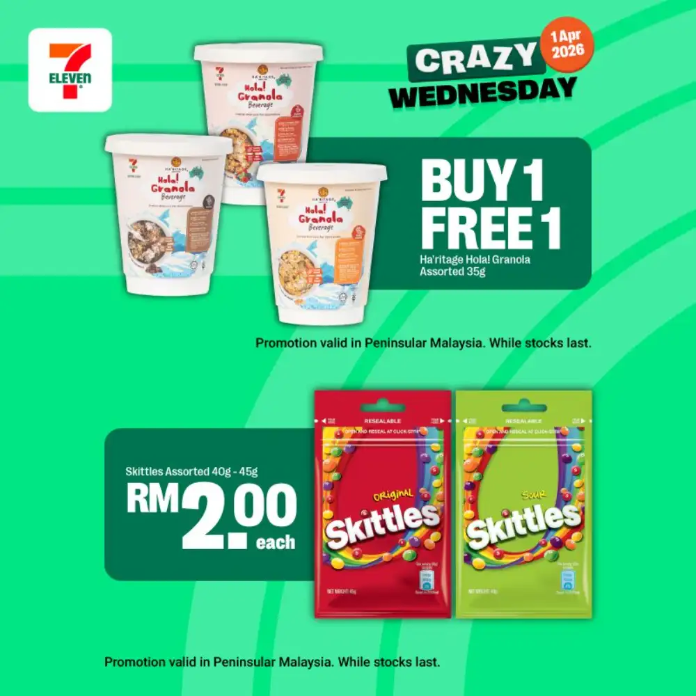 7-Eleven Malaysia Crazy Wednesday Deals | Ends Today
