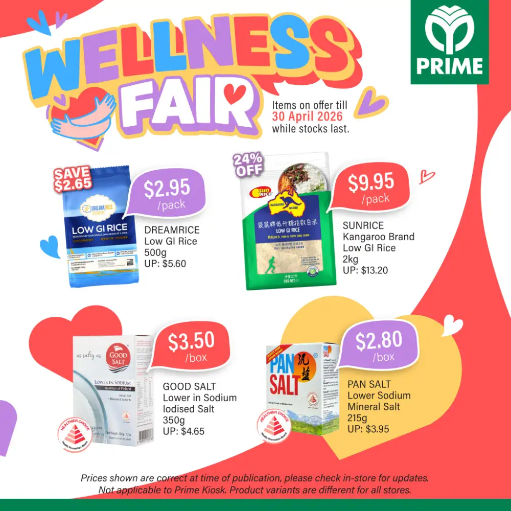 Prime Singapore Wellness Fair Deals | Ends April 30