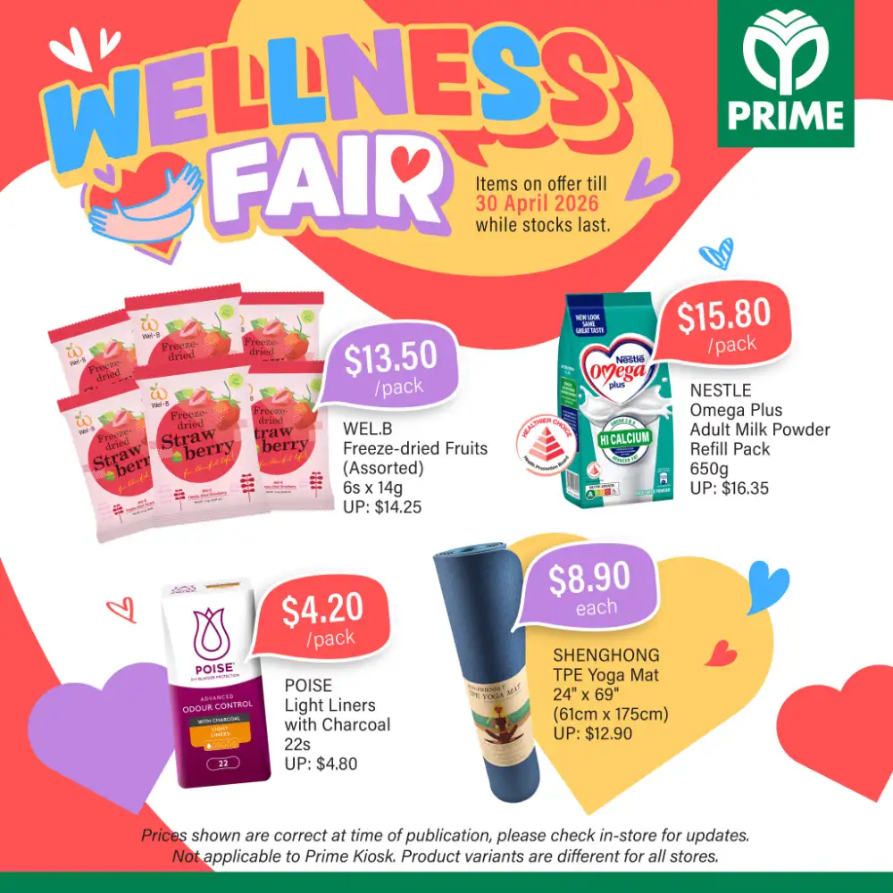 Prime Singapore Wellness Fair Deals | Ends April 30