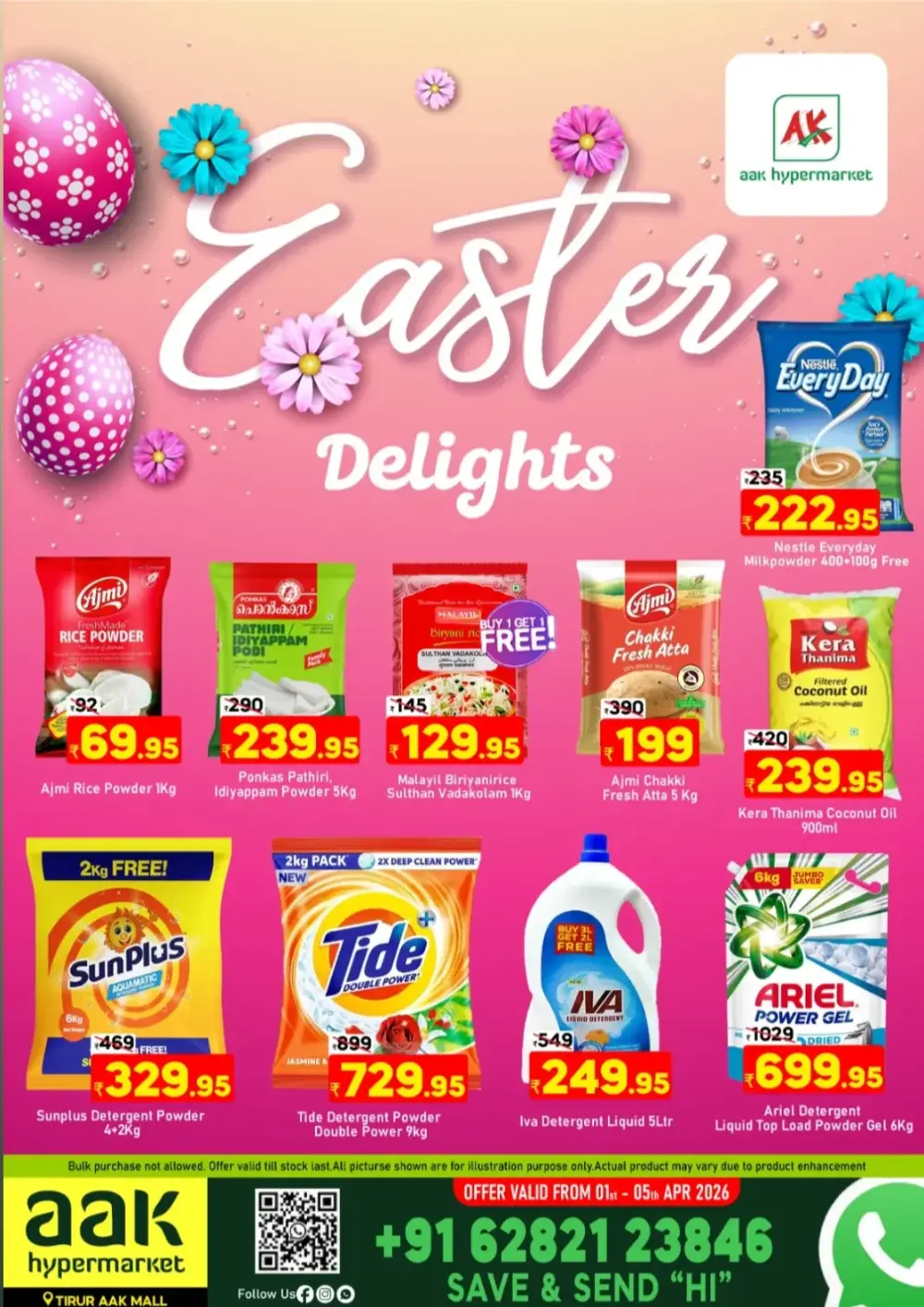 AAK Hypermarket Tirur Easter Offers | Ends April 5th