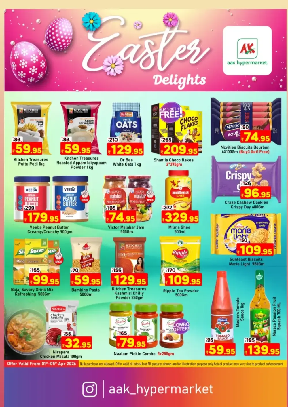 AAK Hypermarket Tirur Easter Offers | Ends April 5th
