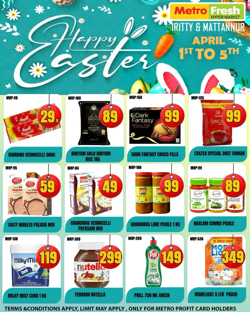 Metro Fresh Iritty & Mattannur Easter Deals | Ends April 5