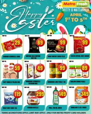 Metro Fresh Iritty & Mattannur Easter Deals | Ends April 5 In METRO FRESH Hypermarket Kannur